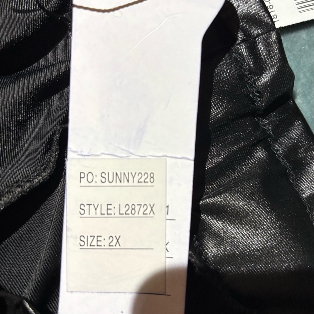 Black Satin Joggers 2X